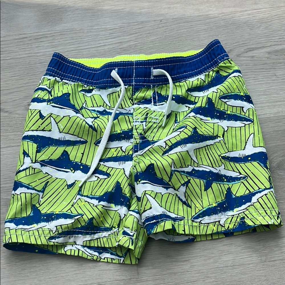 Old Navy Dynamic Blue and Green Swim Trunks